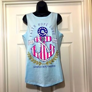 Simply Southern baby blue tank NWT!!!